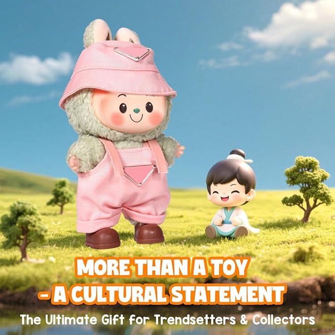 AICase for 17cm Doll Clothes/Outfit,Clothes Set for 17cm Doll,2 Piece Set Hat Clothing,Boys and Girls Stylish Adorable Dolls Clothes Accessories_Pink