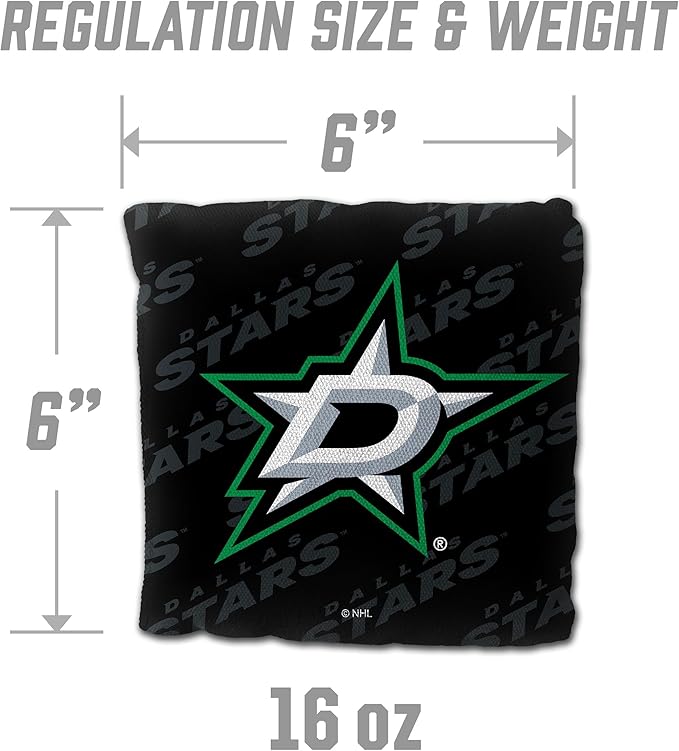 YouTheFan Officially-Licensed NHL Set of 4 Cornhole Bags - All Weather Regulation 6” x 6” Size - 16oz Weight - Designed in USA