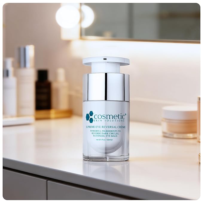 Supreme Eye Reversal Crème – Anti Aging Eye Cream for Dark Circles, Puffiness, and Fine Lines – Peptide-Infused Hydrating Formula with Caffeine, Green Tea, and Hyaluronic Acid – 0.5 fl oz
