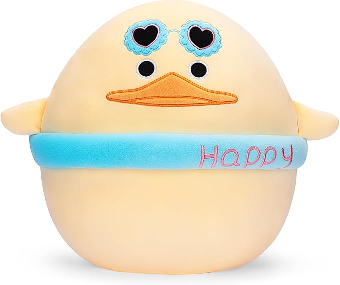 Original 12.5-inch Duck Pillow Plush Stuffed Animal Toy,Big Size Soft Cute Fat Cuddle Huggable Adorable Plushie Toys,Gift for Children Girls