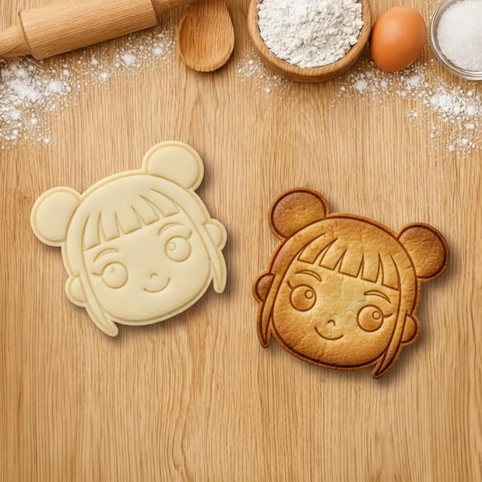 Allenjoy Cookie Cutters & Stamps, Korean Demon Biscuit Cutter Embosser Molds for Baking, Fondant, Polymer Clay - Funny Kitchen Accessories, Novelty DIY Supplies, Party Favors, Decorations, Gifts