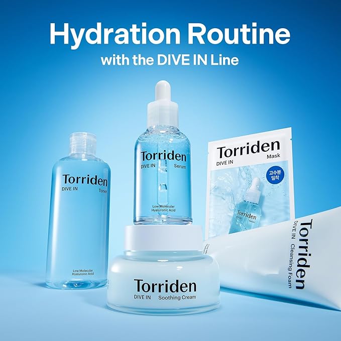 Torriden DIVE IN Cream 80ml (2.71 fl. oz.) | Facial Moisturizer for Sensitive, Oily Skin | Lightweight and Moistrul Creamy Texture | Hyaluronic Acid Cream, Allantoin