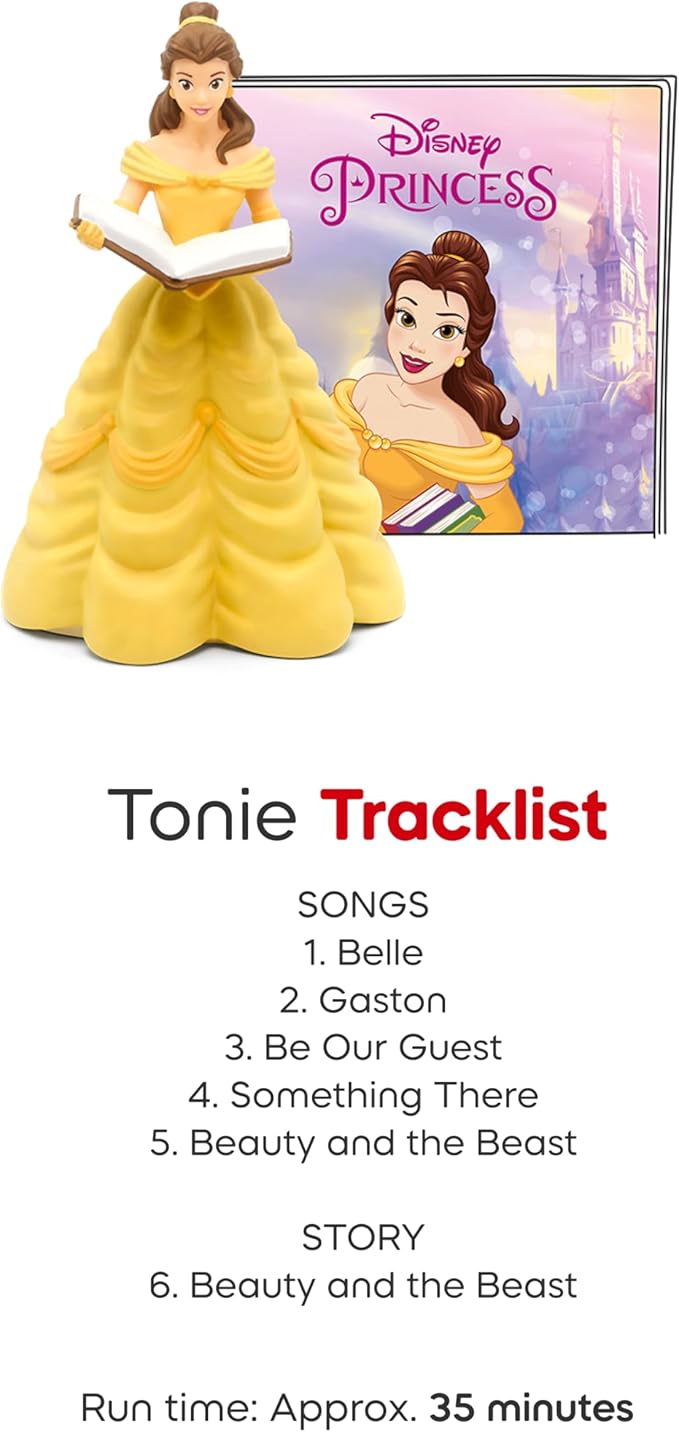 Toniebox 2 Audio Player Disney Princess Bundle for Kids 3+ with Ariel, Moana, Merida, and Belle - Sky Blue
