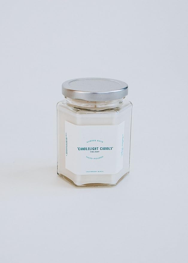 Aubree Says Candlelight Carols Candle - Cranberry Scented Candles for Home, Aromatherapy Candle Gift for Christmas, Birthday, Mother’s Day, Valentine's Day, 8 oz