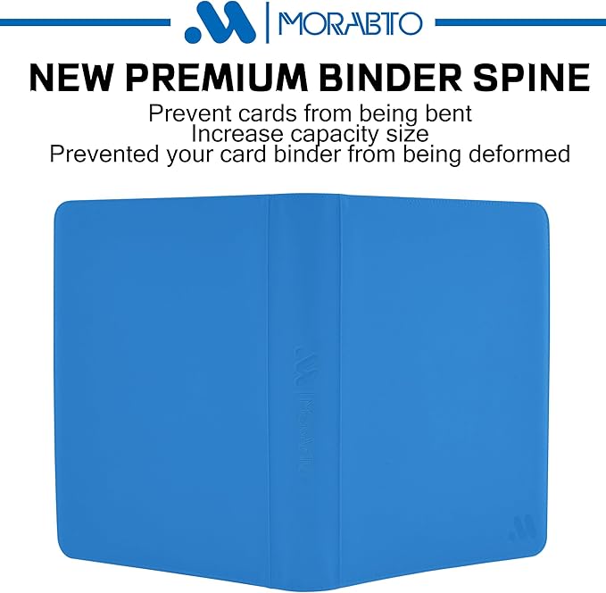 Top Loader Binder, Holds 324 Top Loaders,9 Pocket Top Loader Binders for 3" x 5" Rigid Cards,Top Loader Card Binder for Hard Plastic Top Loaders -LightBlue
