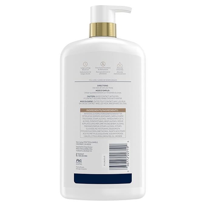 Ivory Hand & Body Lotion + Body Wash Bundle, Vanilla Scent, 24hr Moisturizing & Nourishing Hydration, Repairs and Soothes Extra Dry & Itchy Skin, Made with Shea Butter Blend, 27 fl oz (Pack of 2)