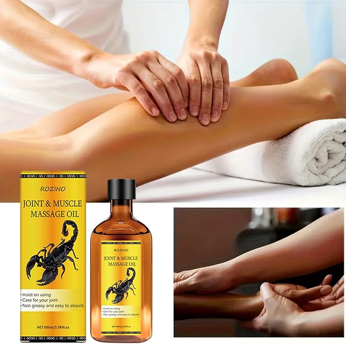 Soothing Massage Oil for Muscle Relaxation & Joint Comfort，Infused with Argan Oil, Ginger & Jojoba Oil， Fast Absorbing, Non Greasy Formula for Hydrating Skin Care (3.38FLOZ)