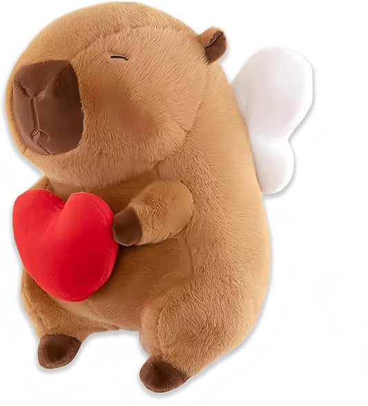 Capybara Plush-15.7Inch Loving Soft Capybara Stuffed Animal Toys with Holding Heart- Adorable Soft Capibara Pillow Toy Plushies - Perfect Capybara Sweet Birthday Gifts for Girls and Boys