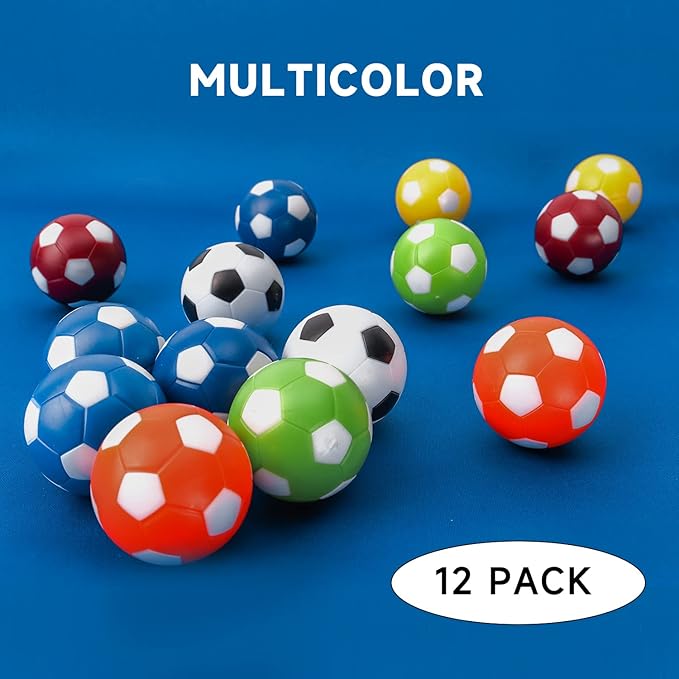 GSE Games & Sports Expert 6/12-Pack Foosball Table Replacement Balls, 36mm(1.42") Tabletop Soccer Football Balls for Foosball Table Accessories