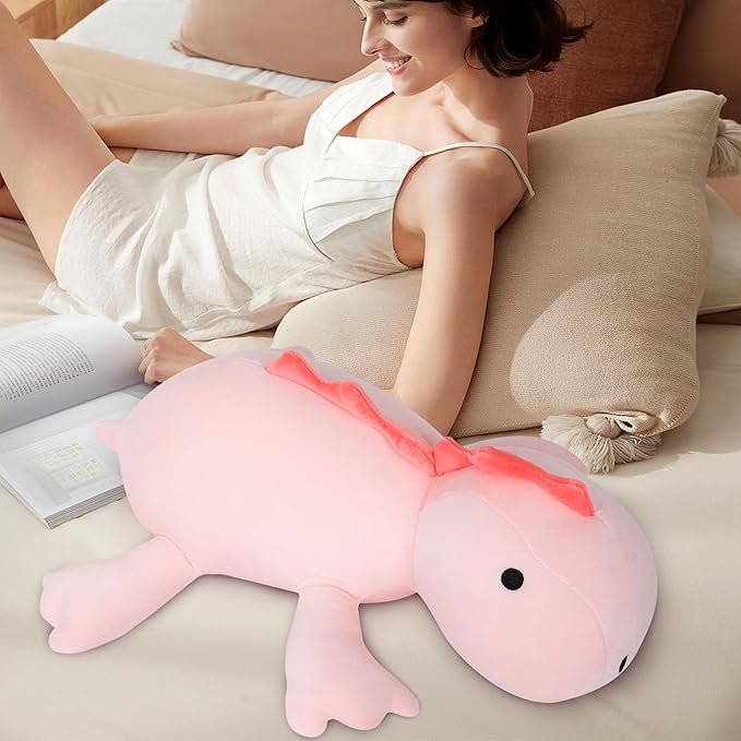 XYG® Weighted Stuffed Animals, Pink Dinosaur 26", 5 lbs, Weighted Plush Animal, Cute Plush Toy Pillow, Soft Dino Plushie Gifts for Adults, Kids, Boys & Girls(66 CM)