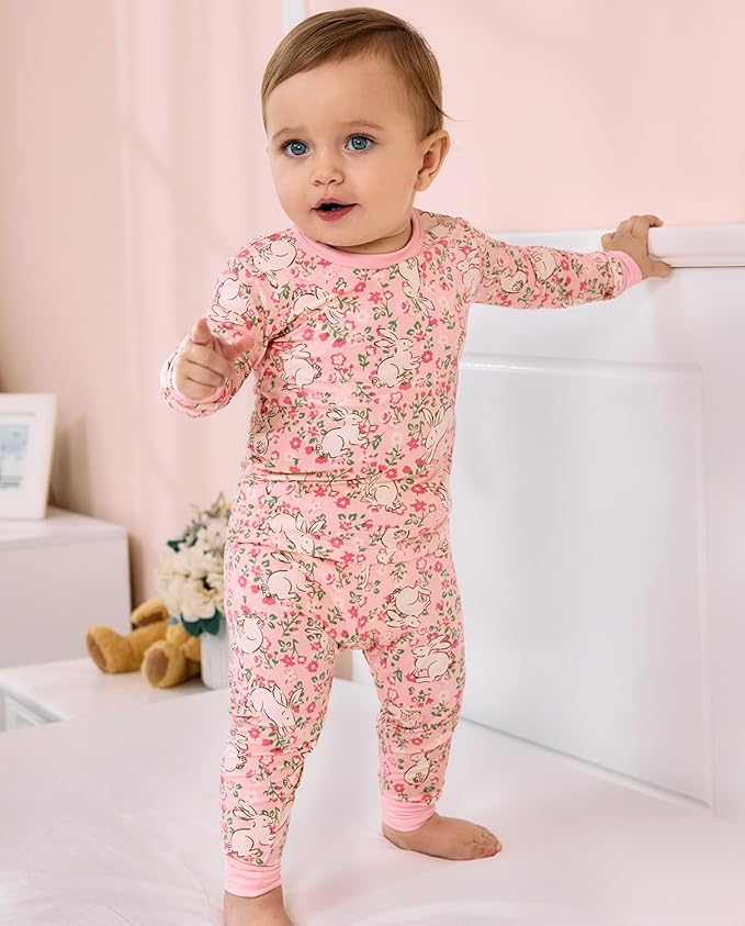 Bamboo Viscose Toddler Girls Kids Pajamas Unicorn Mermaid Pjs Long Sleeve Snug fit 12M-8Y 2pcs Soft Jammies