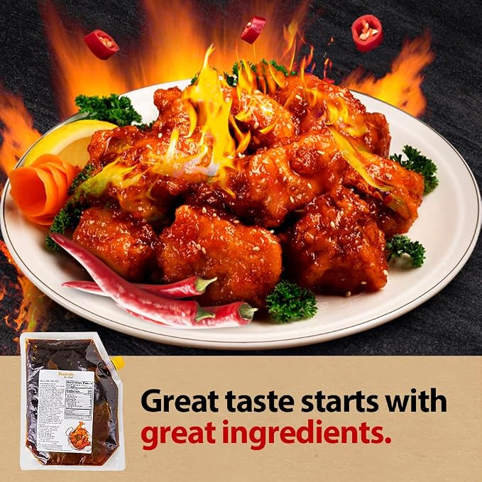 Foodrella Korean Fried Chicken Fiery Hot & Spicy Sauce (매운 닭소스), 2.2 LB (1kg)