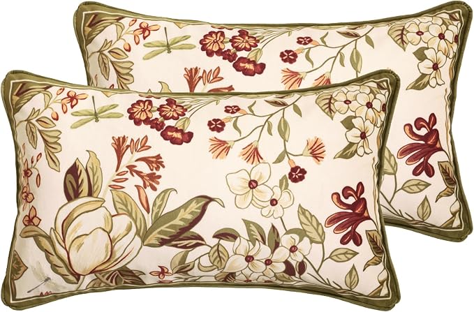Designer Velvet Throw Pillow Covers,20"x12" Set of 2-Grace A | Pillow Cover,Concealed Zipper Design,Dragonfly Pattern,Sofas,Bedroom,Living Room,Lounge Chairs,All Season Home Decor