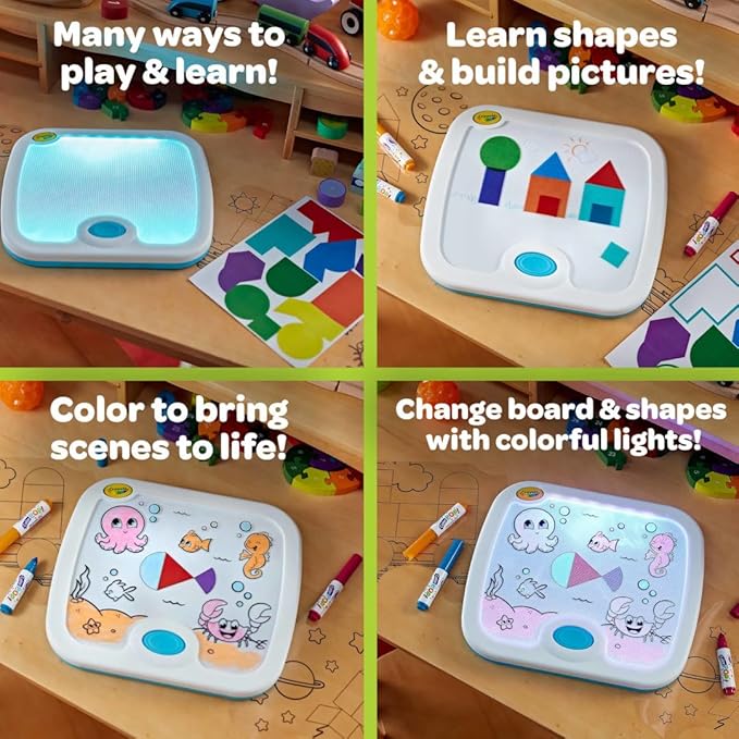 Crayola Light Up Activity Board, Sensory Toy for Toddlers & Kids, Light Box, Light Up Coloring Board, Educational Toy, Gift for Toddlers, Ages 1+