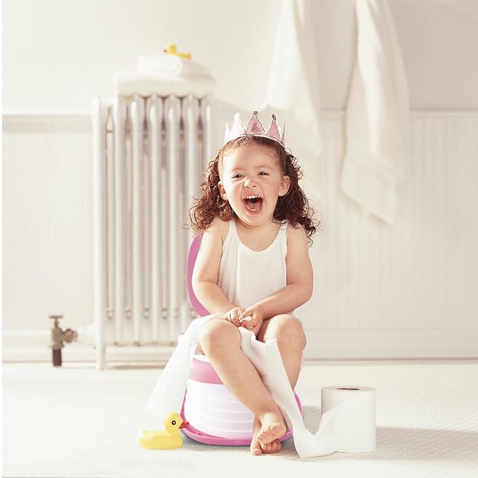 Travel Potty for Toddler Portable Foldable Potty Training Toilet for Boys Girls Baby Kids Children Indoor Outdoor,Pink