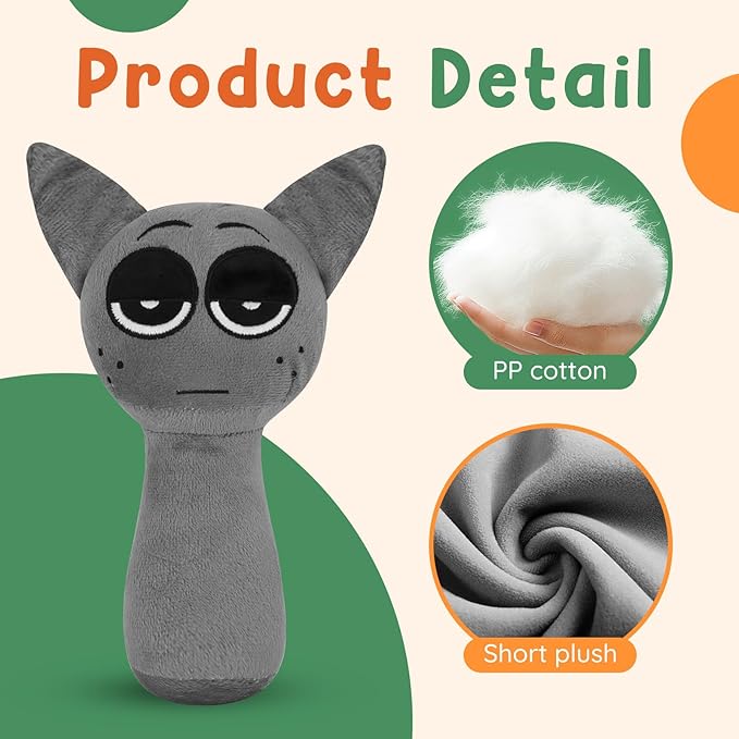 Game Plush Toy - 8" Super Soft Stuffed Animal (3 Styles) Hypoallergenic Machine Washable, for Kids Adults Birthday Christmas, Orange Multi-Color Plushies & Collectibles