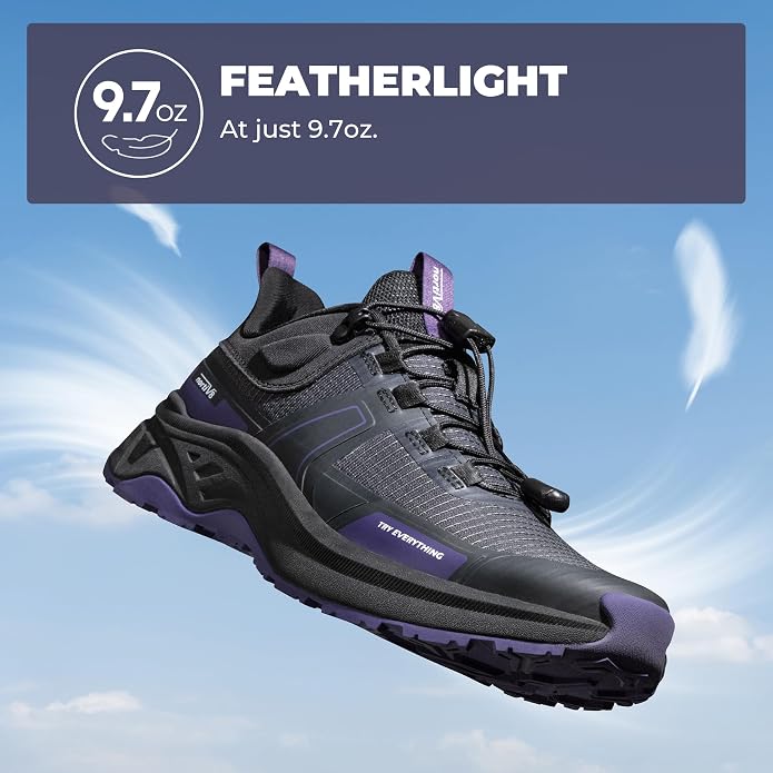 NORTIV 8 Women's Lightweight Hiking Shoes Quick Lace | Outdoor Fashion Sneakers For Hiking Walking Travel And Daily Wear With Quick Lace Design Lightweight Comfort Gladiator