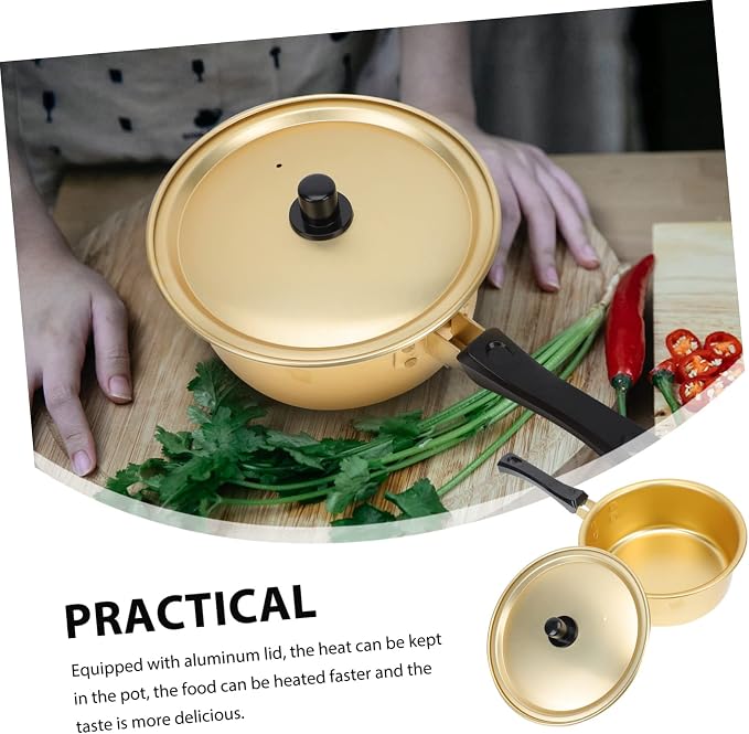 Aluminum Stockpot Korean Ramen Pot Instant Noodle Pot Non-stick for Cooking Pasta