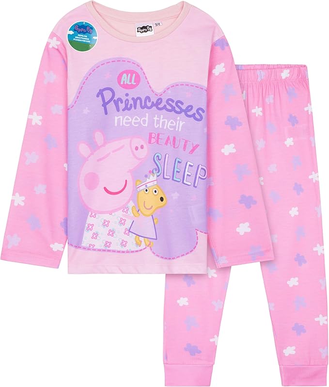 Get Trend 2 Pc Pajamas Set for Girls, Toddlers, PJs for Kids, Sleepwear with T Shirt, PJ Pants, for Girls