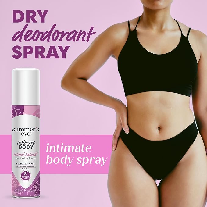Summer's Eve Island Splash Daily Feminine Spray with Talc-Free, Odor-Neutralizing and Moisture-Absorbing Formula, 2 Oz, Pack of 24