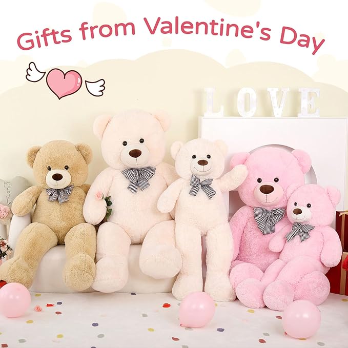 MaoGoLan Giant Teddy Bear 6 Feet Tall, Pink Human Size Big Teddy Bear Stuffed Animal for Boyfriend,Girlfriend,Wife on Valentines,Christmas,Birthday