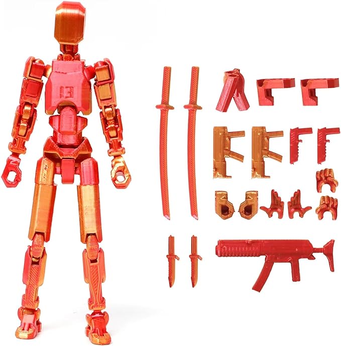 Assembly Completed T13 Action Figure, Titan 13 3D Printed Action Figure, 3D Printed Titan13, Assembled Dummy 13 Lucky 13 Toy Figure