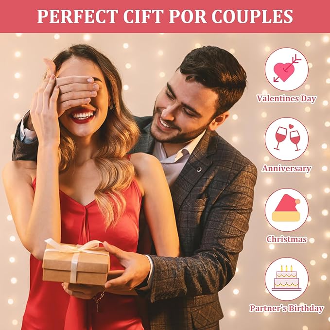 Fofeadm Tipsy Time Couples Games for Adults, Drinking Couples Card Game, 75 Fun Dares & Questions, Perfect for Date Night, Anniversary & Valentine's Day Gifts, Ages 21+