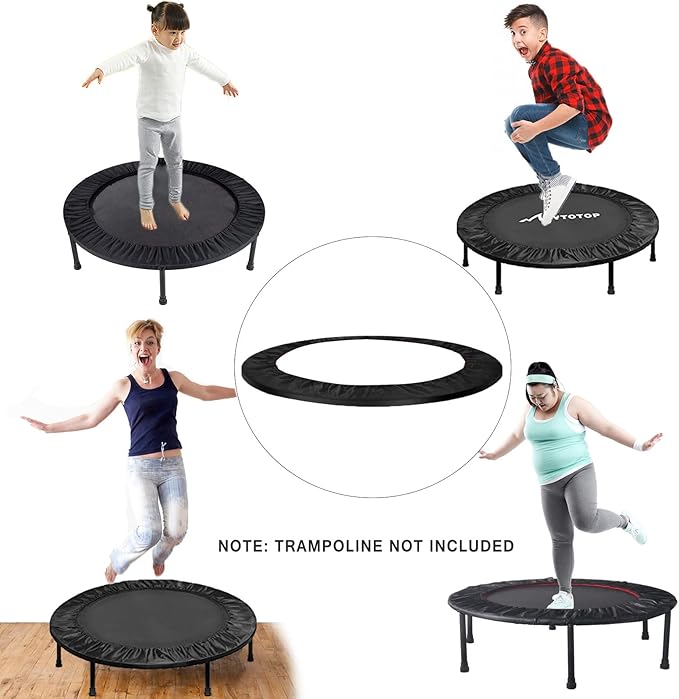 Mini Trampoline Spring Cover 36 Inch Small Trampoline Safety Pad for 6 Holes Round Trampoline Tear-Resistant Oxford Cloth Anti-Vibration Easy to Install Replacement, Multiple Color Options