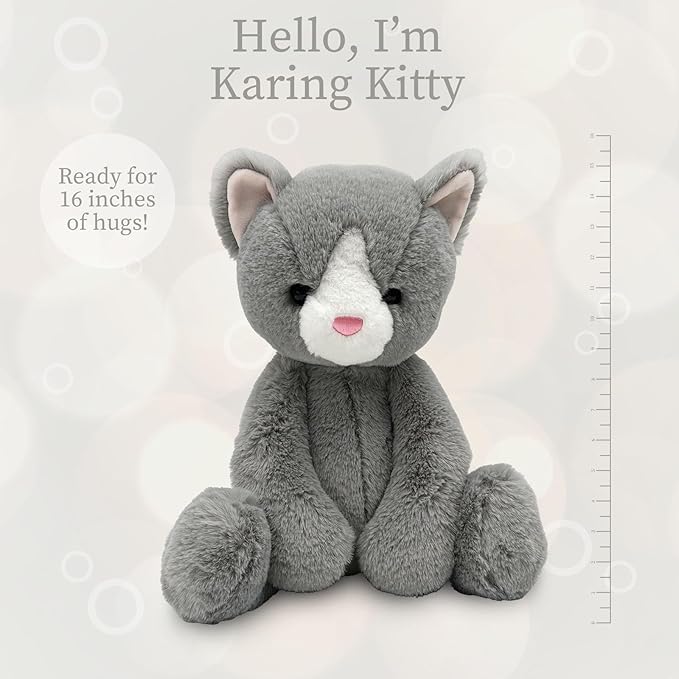 World's Softest Plush Karing Kitten, Lushee, Large, 16" Stuffed Animal for Baby, Toddler, Kids, Adults - Soft, Huggable Stuffed Kitten- Adorable Toy Made from Kid-Friendly, Quality Materials
