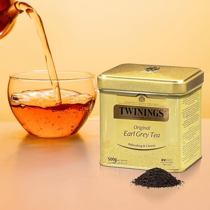 Twinings Earl Grey Loose Leaf Black Tea, 17.64 Ounce (500g) Tin, Caffeinated, Enjoy Hot or Iced