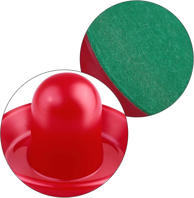 URATOT Air Hockey Accessories - Pushers, Pucks & Paddles (4 Pushers, 8 Red Pucks, 8 Green Pads)