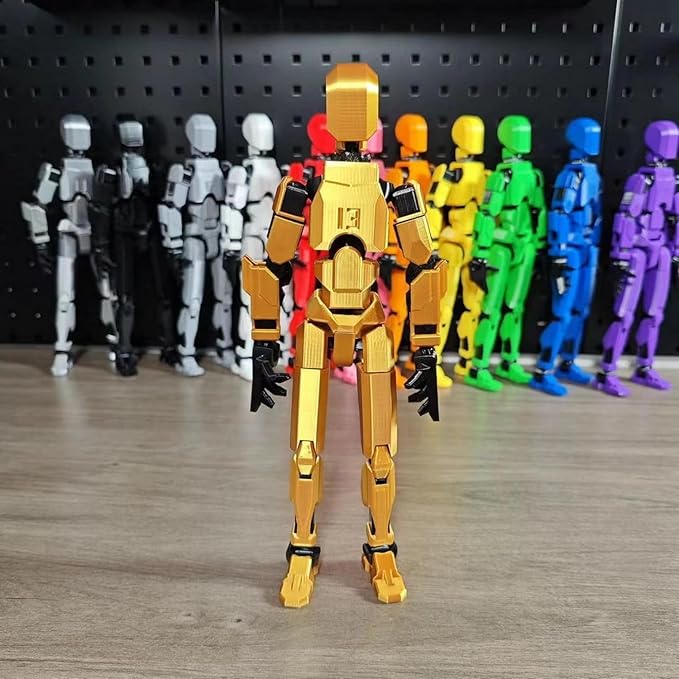 Assembly Completed T13 Action Figure, Titan 13 3D Printed Action Figure, 3D Printed Titan13, Assembled Dummy 13 Lucky 13 Toy Figure