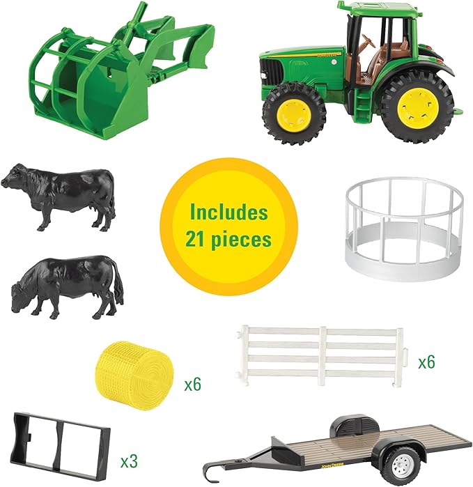 John Deere 1/32 21 Piece Haying Toy Set - LP84319