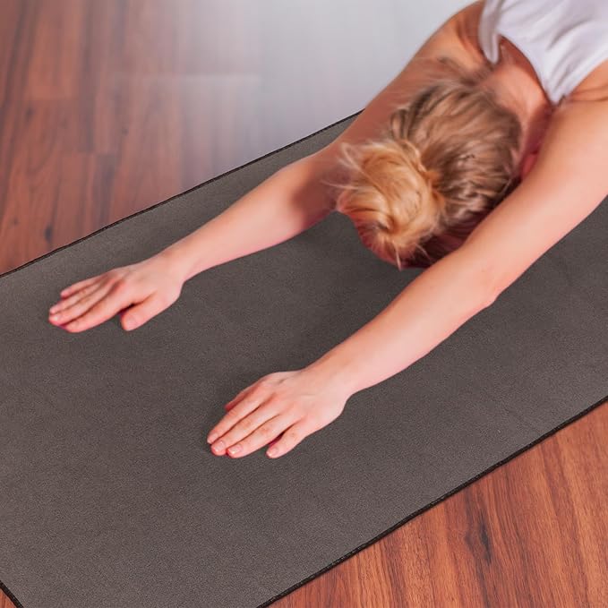 Hahafelt 3 Pack Hot Yoga Towel Non Slip 72" x 26" Extra Large Microfiber Yoga Mat Towel with Grip Dot Absorbent Sweat Anti-Slip Mat Cover for Pilates Fitness(Beige Dark Gray Coffee)