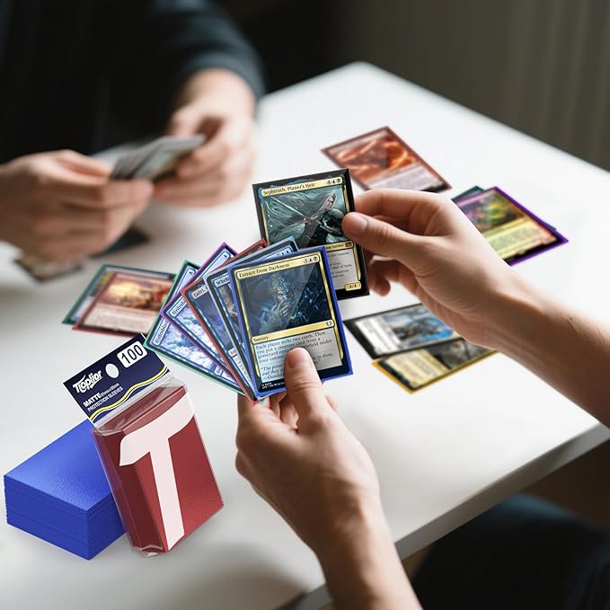 1200ct Matte Card Sleeves - Premium Card Protectors for Trading Cards, MTG, TCG,Magic, and Collectible Card Games - Soft Touch Finish for Smooth Shuffling and Handling