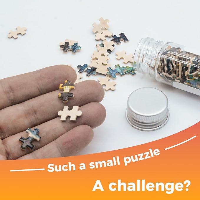 150 Pieces Mini Jigsaw Puzzles for Adults & Kids,6 x 4 Inches,Mini Puzzles,Travel Puzzle,Small Puzzles, Challenging Difficult Puzzle,3 Pack Starry Sky Series