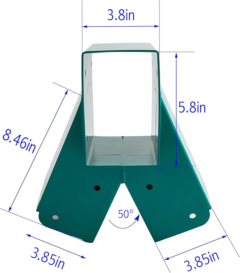Swing Set Brackets - 2 DIY Wooden Swing Hardware Bracket, Playground Equipment Parts, with Mounting Accessories, for Outdoor Play, Green