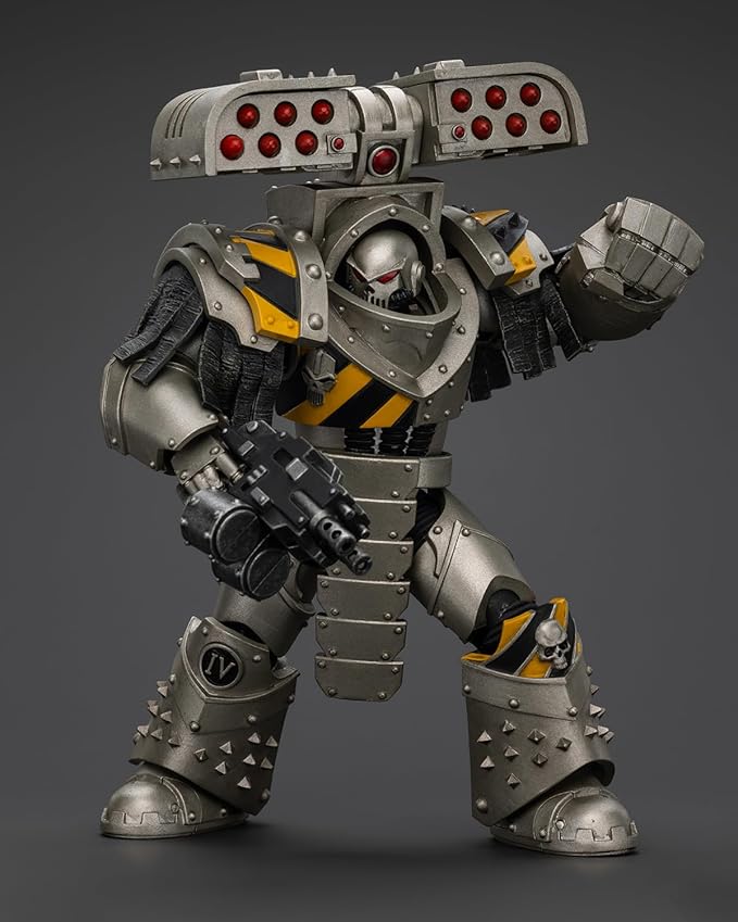 JoyToy 40K Genuine License 1:18 Action Figure, lron Warriors Tyrant Siege Terminator with Rocket Launcher, 5.35 in Collectible Action Figures