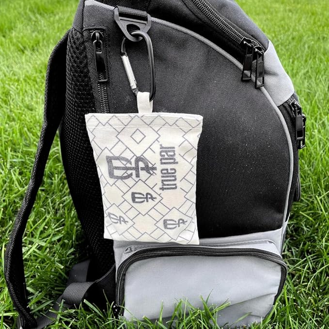 Disc Golf Chalk Bag Bundle | 2 Extra Chalk Balls Included | Refillable Grip Enhancer Hand Chalk | Disc Golf Accessories Grip Bag with Carabiner | Disc Golf Gifts