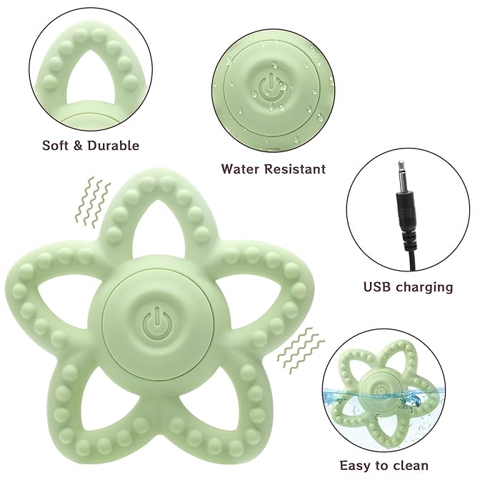 Wacipeck Vibrating Teethers for Babies 6-18 Months, Sensory Chew Toys for Kids with Autism & Special Needs, Chew Toys with 3 Vibration Modes, Toddler Travel Essential, 1-2 Year Old Boys Girls Gifts
