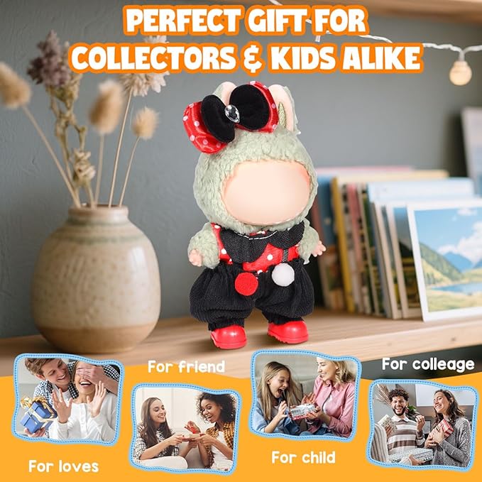 AICase for 17cm Doll Clothes/Outfit,Clothing Set for 17cm Doll,3 Piece Set Hat Clothing,Boys and Girls Stylish Adorable Clothes Accessories_09