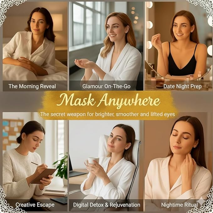 SPRINGSKY Under Eye Patches,Lace Eye Mask for Puffy Eyes and Dark Circles,Collagen Skin Care Products,Hydrating,Smoothing,Anti-Aging Eye Patch for Under Eye Bags（24 Pairs）