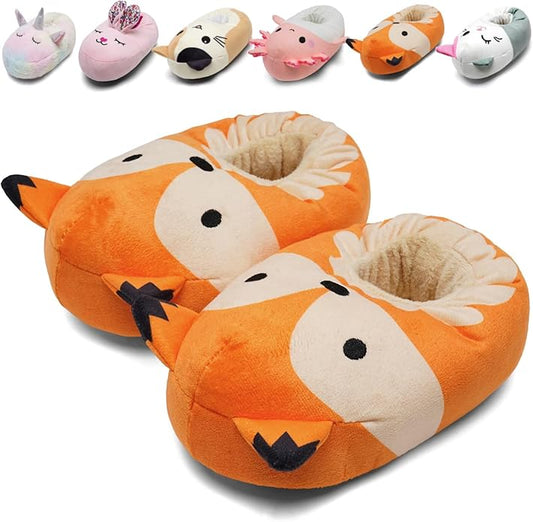 IceUnicorn Toddler Slippers Kids Cute Funny Animal House Shoes Girls Boys Christmas Fluffy Bedroom Indoor Slipper, Cat, Bunny, Unicorn, Axolotl, Fox