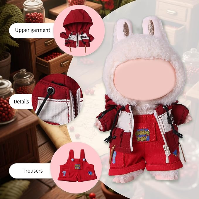 Coolcandy 17cm Doll Clothes, Fashionable Dolls Outfit with Accessories Suit, Stylish Adorable Dolls Clothes Set, Soft Fabric, Detailed Stitching(Doll Not Included)