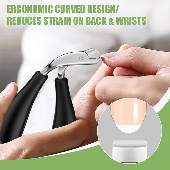 Toenail Clippers for Seniors Thick Toenails, 2026 Upgrade Straight Angled Head Large Toe Nail Clippers for Men, Sharp Heavy Duty Nail Cutter with Catcher ABS Long Handle