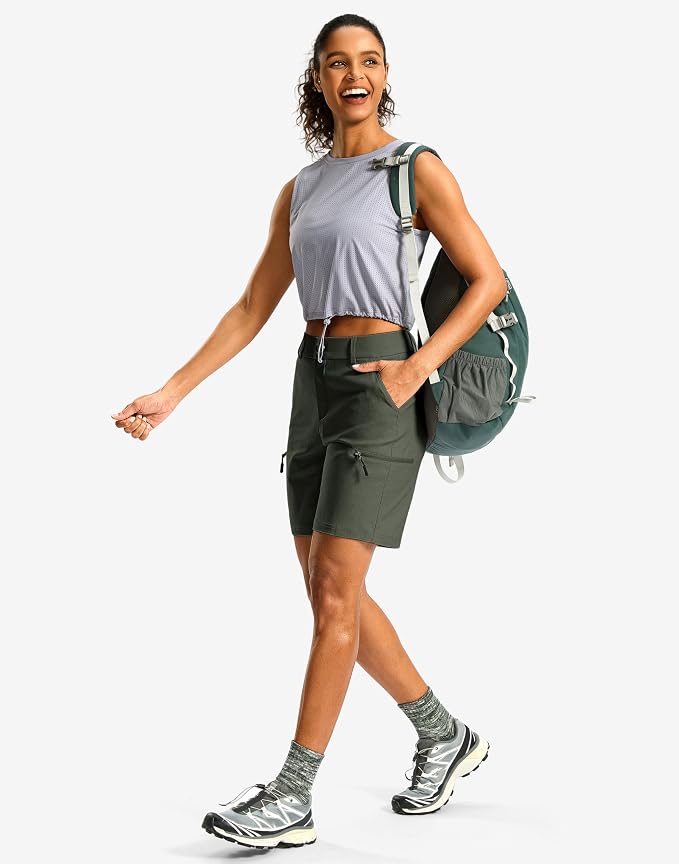G Gradual Women's 7"/9" Hiking Cargo Shorts Quick Dry Lightweight Golf Outdoor Work Summer Travel Shorts with Pockets