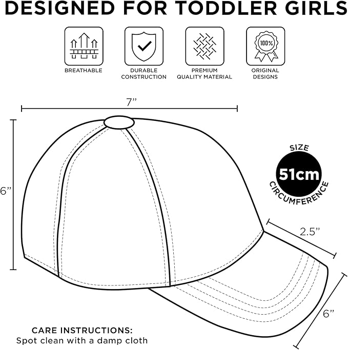 Nickelodeon Girls Cap, Paw Patrol Adjustable Toddler Hat For Ages 2-4 Baseball Cap, Pink, 2-4T US