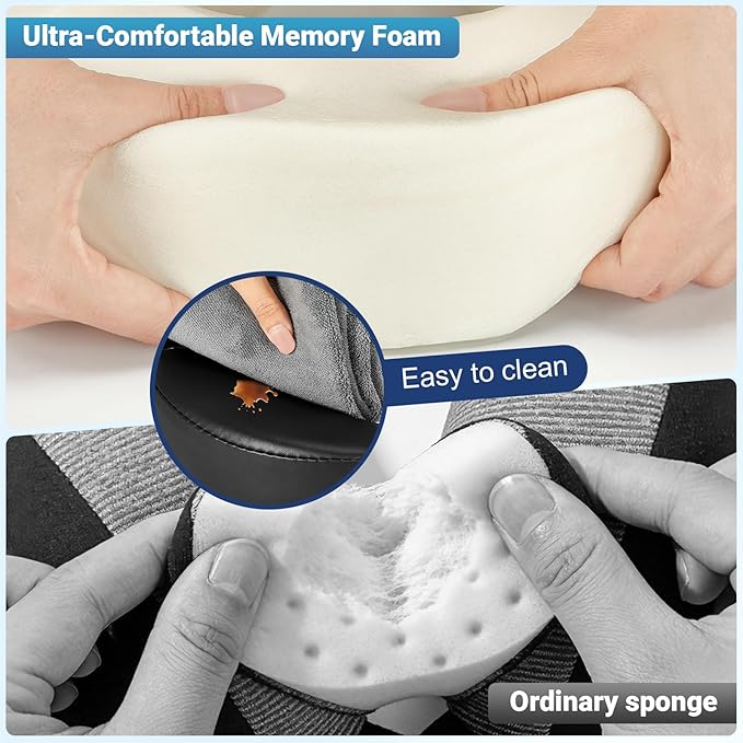 Face Down Tabletop Massage Kit with Hand Rest Pad | Adjustable Massage Headrest Face Cradle Universal Table Face Pillow for Office Desk & Spa Table Bed Portable Ergonomic Black