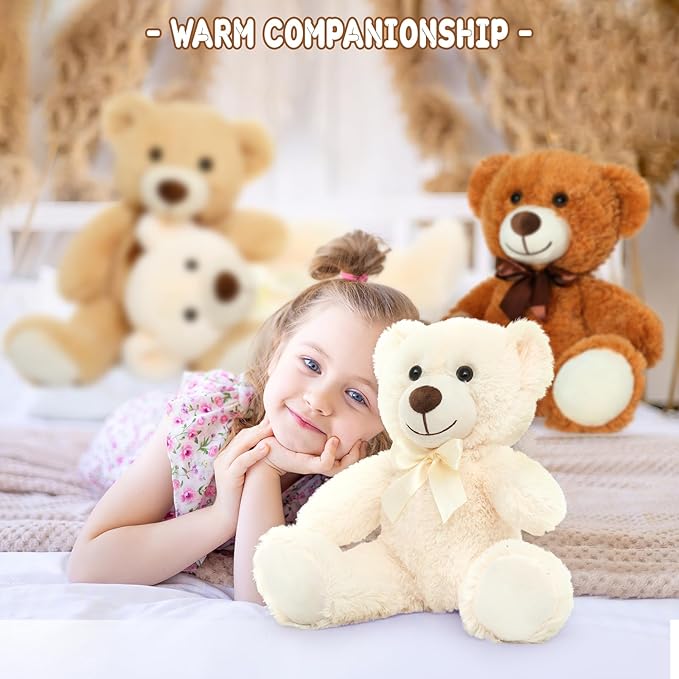 MaoGoLan 15 Pack Teddy Bears Bulk for Baby Shower, 14 in Small Teddy Bear Plush Toy, Mini Stuffed Bears Bulk for Kids Girlfriend, Wholesale Small Bear for Wedding, Birthday, Christmas