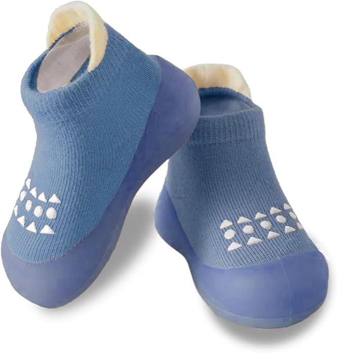 Hstyle Baby Sock Shoes Toddler Walking Shoes Infant Non-Slip Slippers Soft Rubber Sole Sneakers for Baby Boys Girls